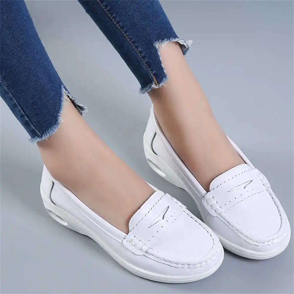 Women'S Formal Wear Uk - Thick Sole Slipon White Trainers For