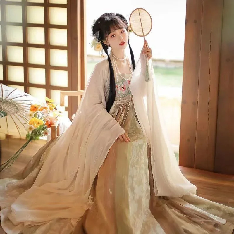 Women Formal Wear For Graduation - Chinese Style Red Green Cosplay Costume