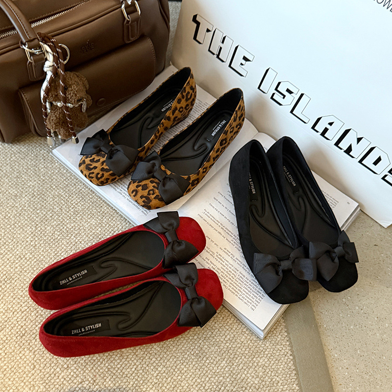 Women Formal Wear With Shoes - Multi-Color Suede Ballet Flats For WomenComfortabl