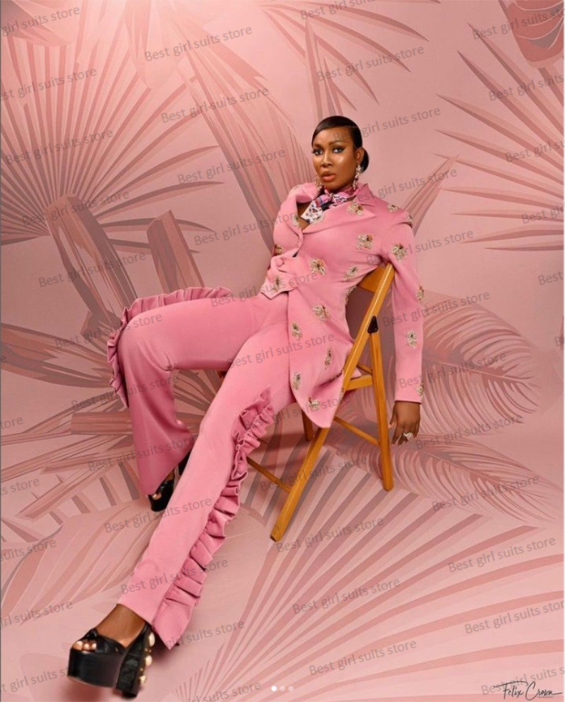 Pink Wedding Women Suit Set Bl - огляд і ціна Women Formal Wear Blazer Set