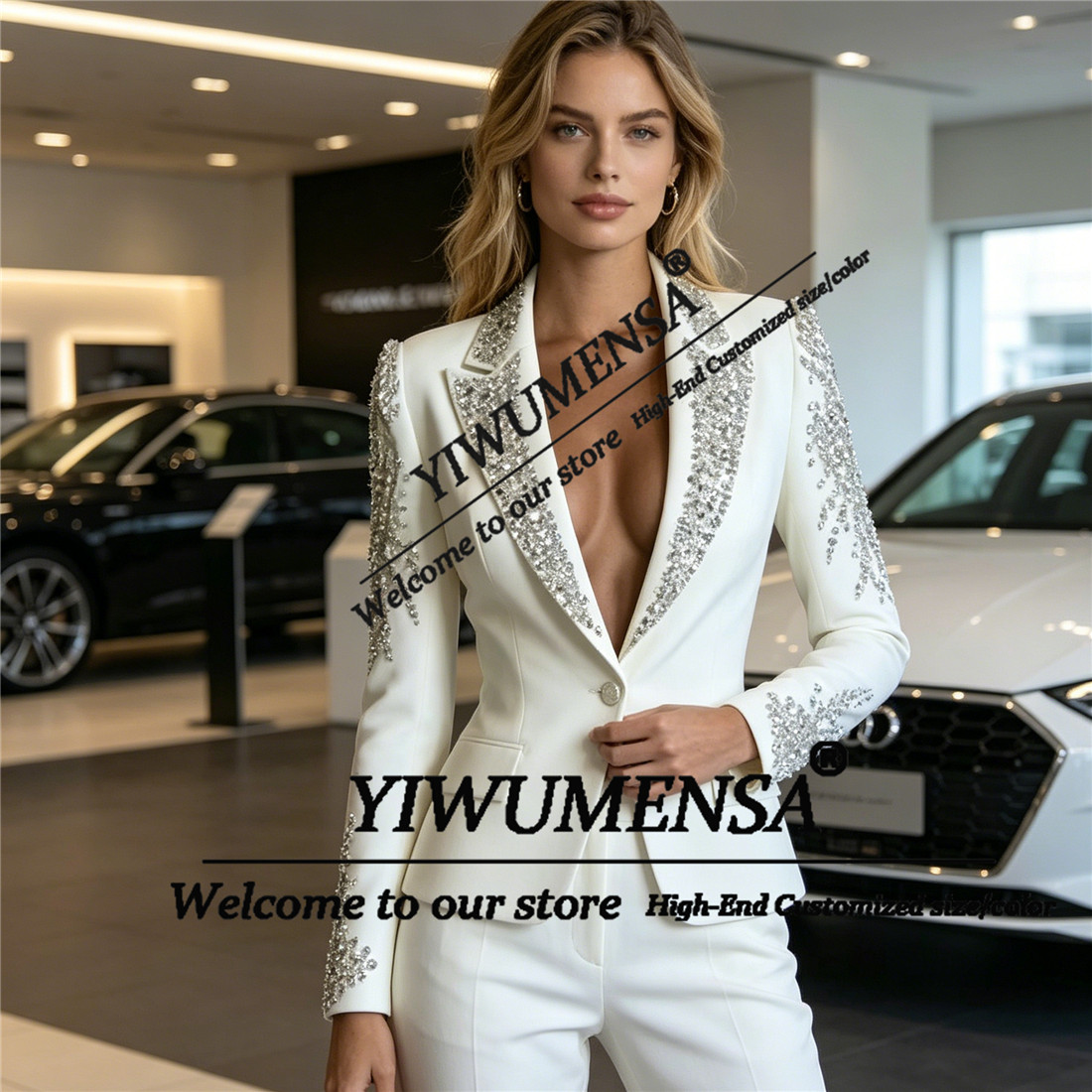 Luxury Women Suits 2 Pieces Se - огляд і ціна Women Formal Wear Blazer Set