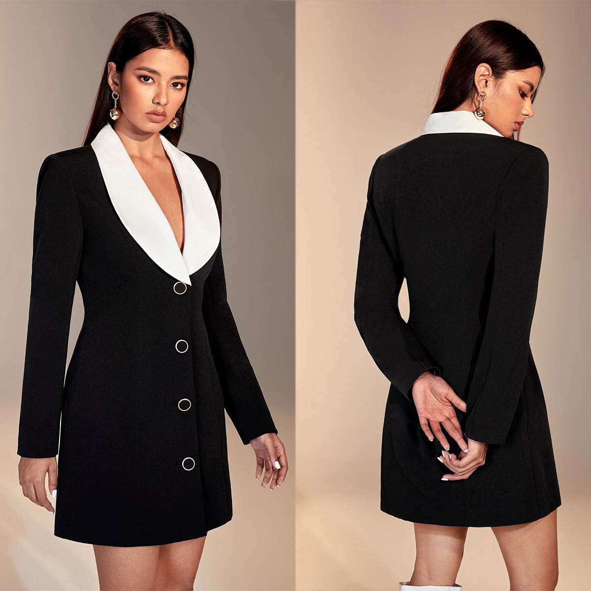 Color Matching Women Blazer Dr - огляд і ціна Women Formal Wear For Graduation
