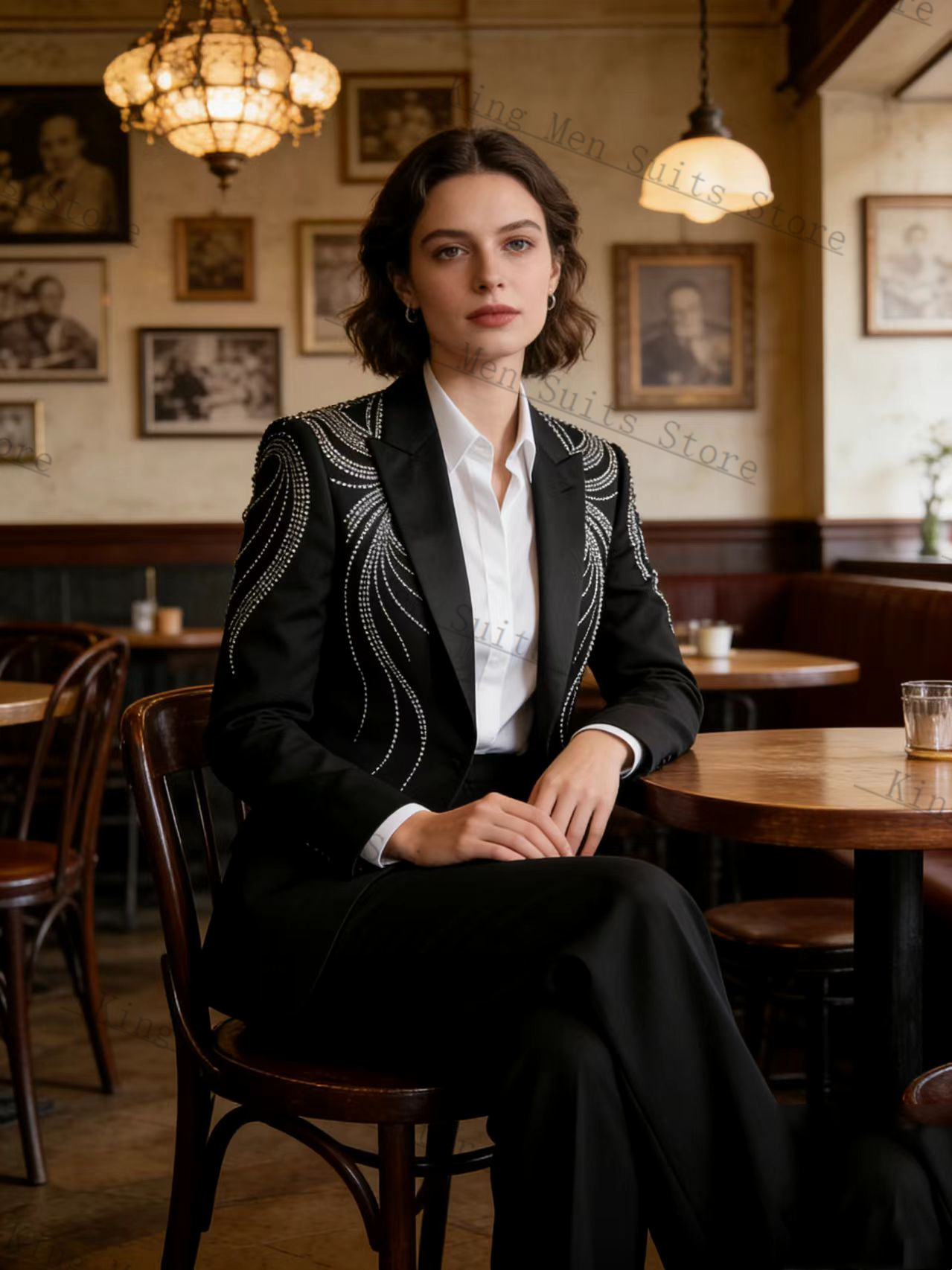 Black Women Suit Set 2 Pcs Bla - огляд і ціна Women Formal Wear Blazer Set