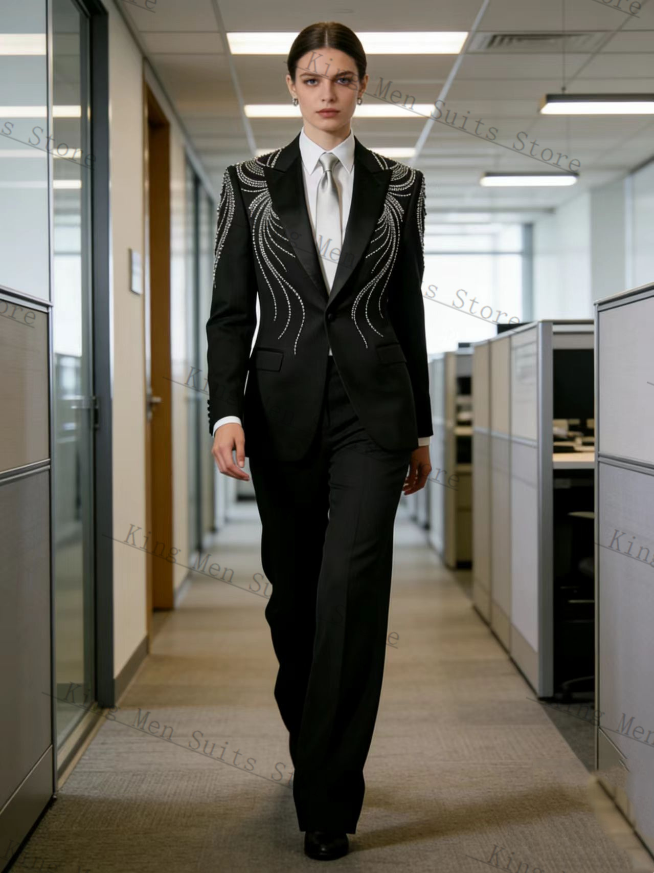 Black Women Suit Set 2 Pcs Bla - огляд і ціна Women Formal Wear Blazer Set