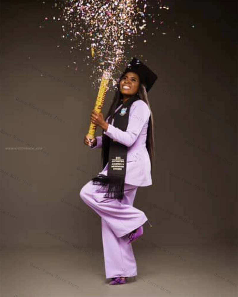 Purple Women Suit Set 2 Piece  - огляд і ціна Women Formal Wear For Graduation