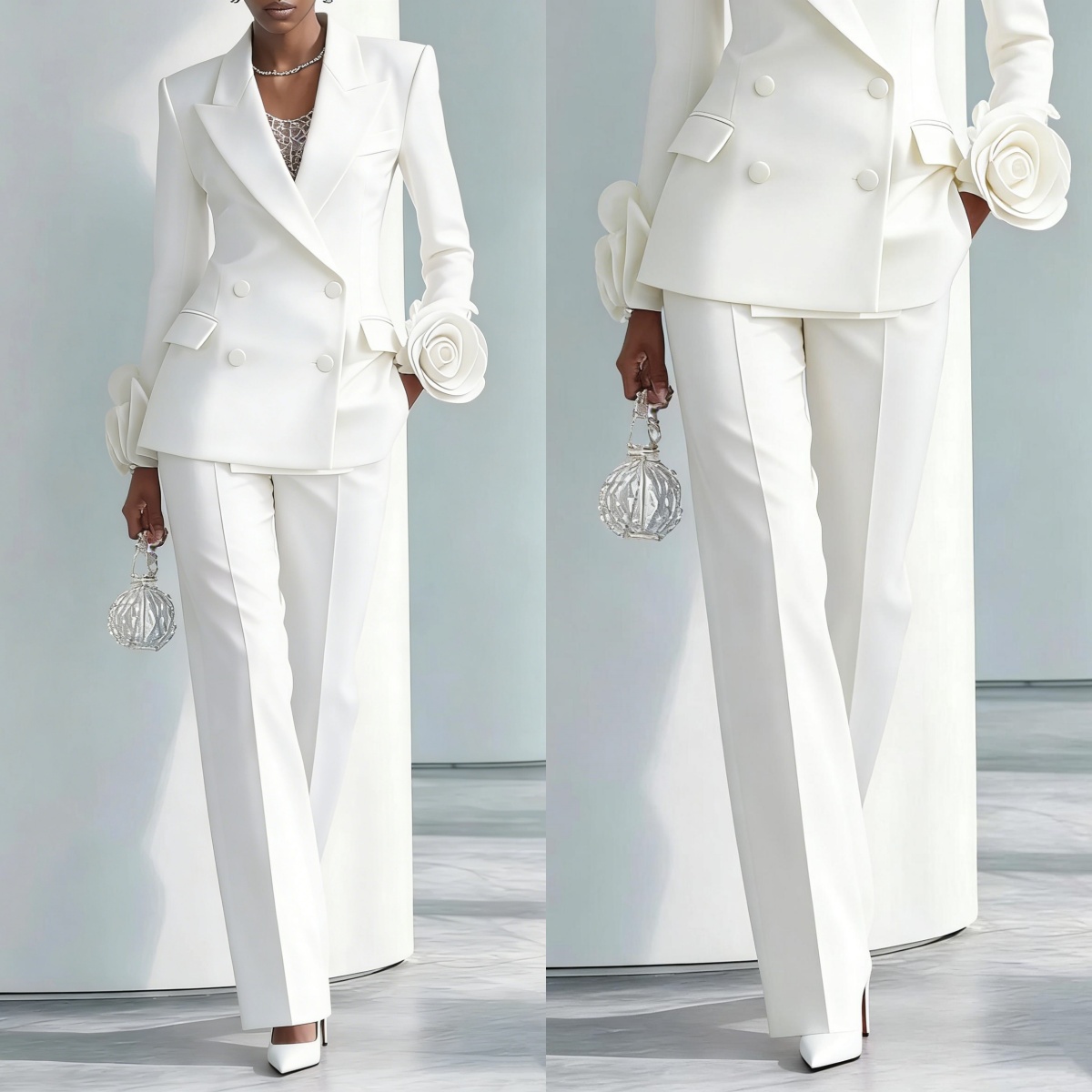 2 Pieces White Flowers Women P - огляд і ціна Women Formal Wear For Graduation