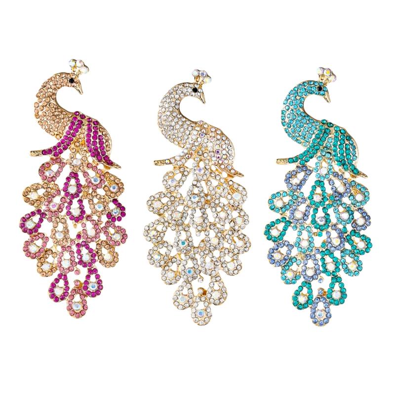 Unique Peacock Brooch Pin For  - огляд і ціна Women Formal Wear Look