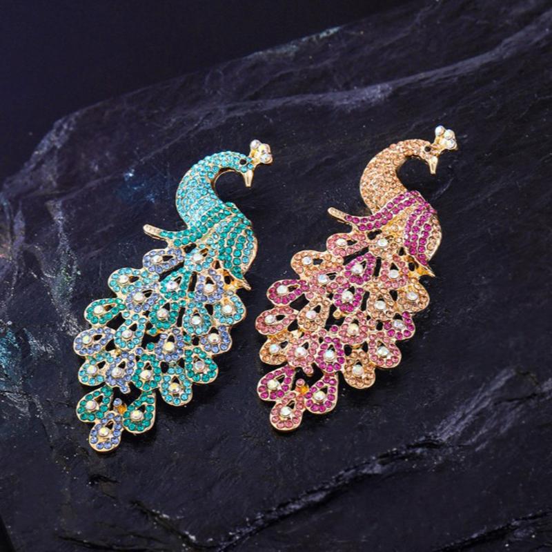 Unique Peacock Brooch Pin For  - огляд і ціна Women Formal Wear Look