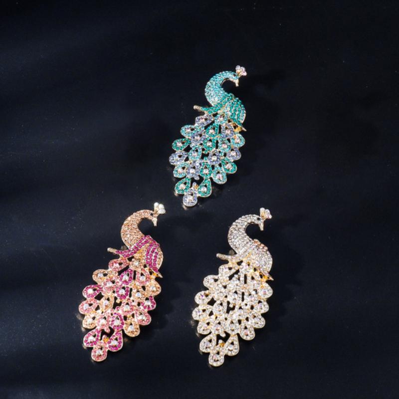 Unique Peacock Brooch Pin For  - огляд і ціна Women Formal Wear Look